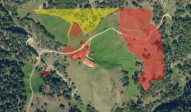 Latsch / St. Martin: Geschlossener Hof mit Buschenschank am Vinschger Höhenweg zu verkaufen