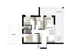 Taufers im Münstertal - WA EVA 2:  Neue 4 - Zimmerwohnung zum Verkauf