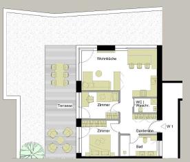 Neue Terrassenwohnung in der Wohnanlage "3 Kreuz" in Kortsch, Wohnung Nr. 1