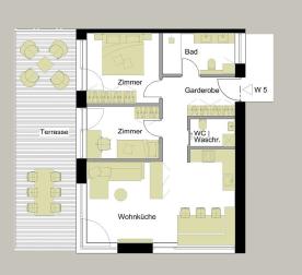 Neue Terrassenwohnung in der "Wohnanlage 3 Kreuz" in Kortsch Wohnung Nr. 5