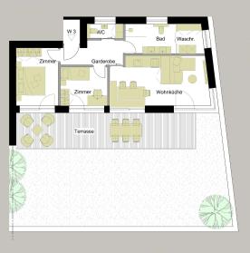 Neue Terrassenwohnung in der Wohnanlage "3 Kreuz" in Kortsch Wohnung Nr. 3