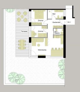 Neue Terrassenwohnung in der "Wohnanlage 3 Kreuz" in Kortsch Wohnung Nr. 2