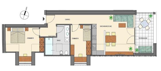 Wohnanlage Schweizerhof in Schluderns - Dachgeschosswohnung Nr. 13 Wohnanlage Schweizerhof in Schluderns - Dachgeschosswohnung Nr. 13