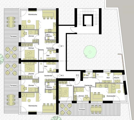 Neue Terrassenwohnung in der "Wohnanlage 3 Kreuz" in Kortsch Wohnung Nr. 2 Neue Terrassenwohnung in der "Wohnanlage 3 Kreuz" in Kortsch Wohnung Nr. 2