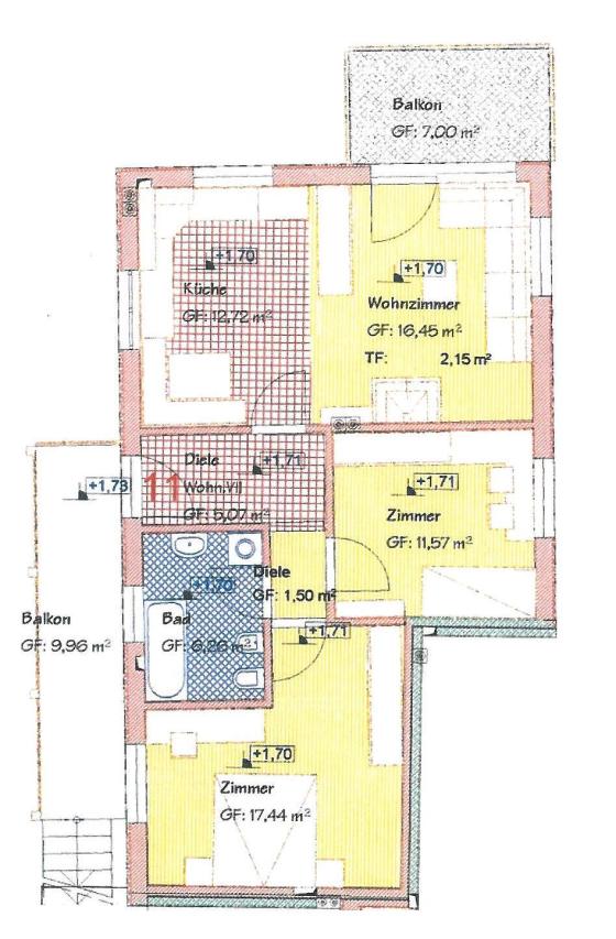 Wohnung 11: Helle 3-Zimmerwohnung im Dachgeschoss Wohnung 11: Helle 3-Zimmerwohnung im Dachgeschoss