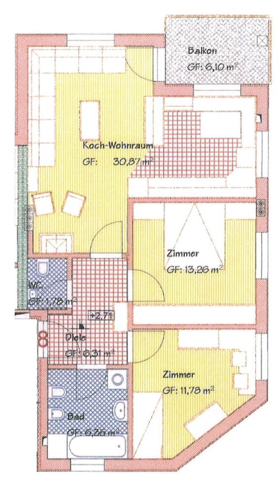 Wohnung 8: Großzügige, helle 3-Zimmerwohnung Wohnung 8: Großzügige, helle 3-Zimmerwohnung
